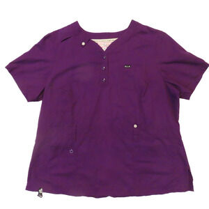 Koi Women's Purple Scrub Top Size 2X